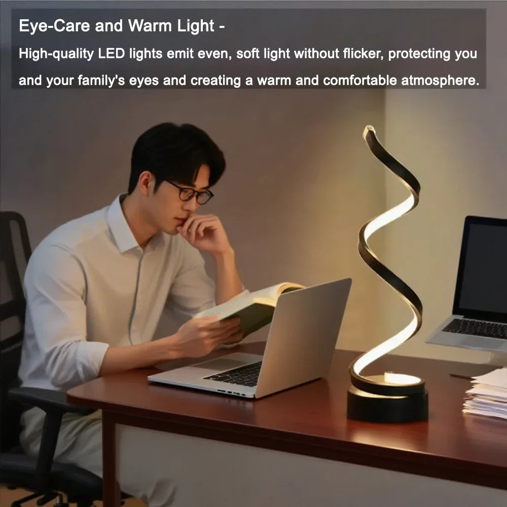 Minimalist Twist LED Desk Lamp
